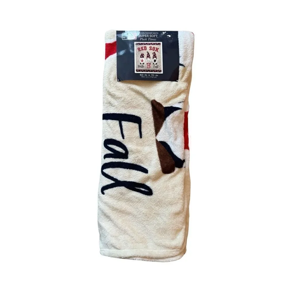 Boston Red Sox MLB 60'' x 70'' Super Soft Plush Hello Fall Throw Blanket NWT